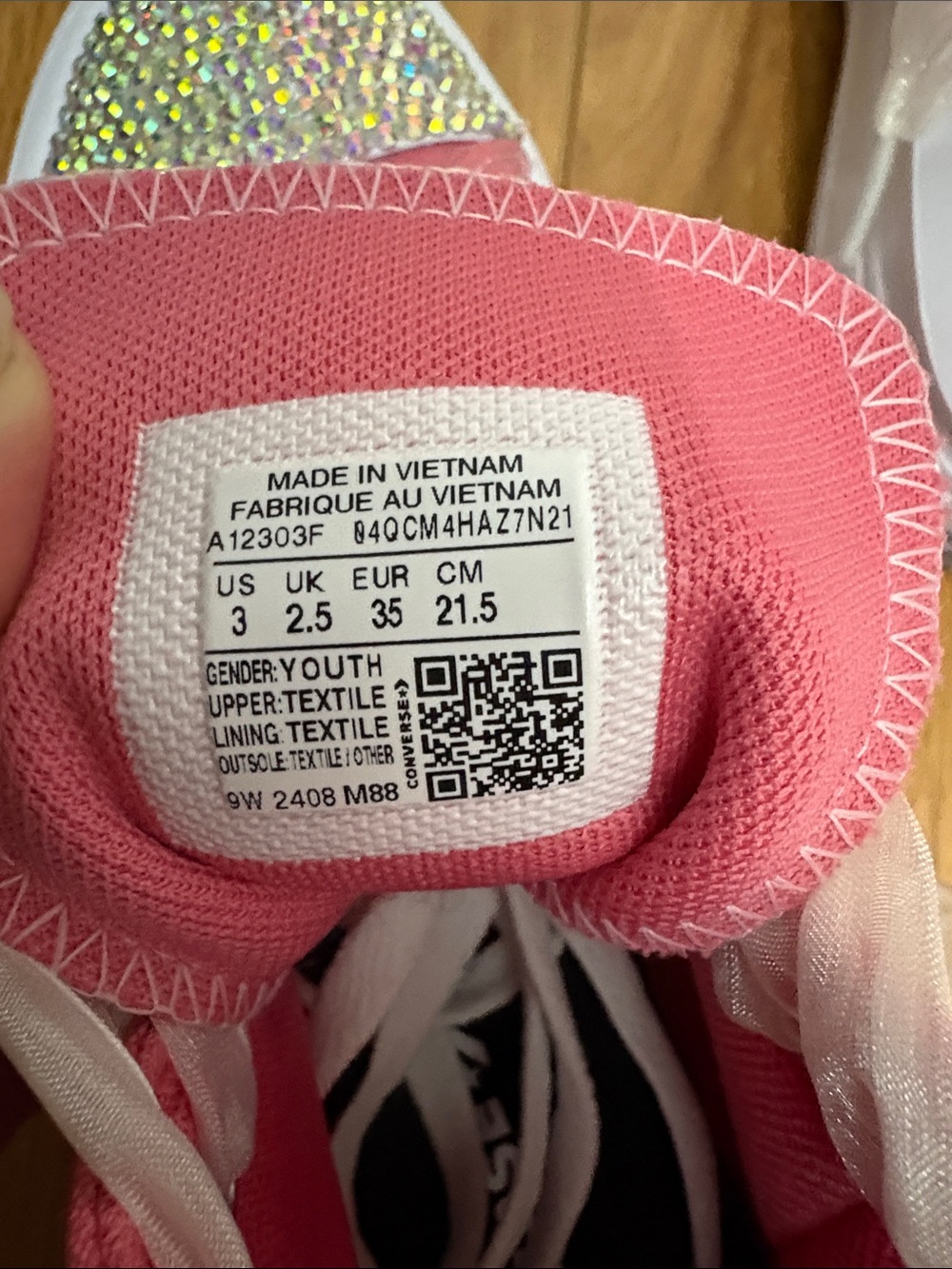 Converse Pink Crystal-Embellished Platform Sneakers hello kitty - Picture 7 of 7